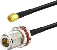 Bingfu SMA Male to N Female Low Loss KSR195 Coaxial Adapter Cable 3 feet 1m Compatible with 4G LTE Wireless Router Gateway Cellular RTL SDR USB ADS-B Receiver