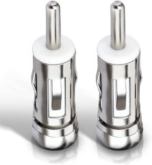 Bingfu Car Antenna Adapter Universal Car Stereo FM AM Radio Antenna Adapter Connector ISO to DIN Plug Connector (2-Pack) for Volkswagen Audi VW Skoda Vehicle Car Audio Radio Head Unit Stereo Receiver