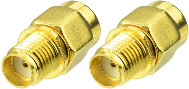 Bingfu RP-SMA Male to SMA Female Antenna Connector Adapter (2-Pack) for FPV Drone Controller WiFi Router PCIE Network Card Adapter Security Camera 4G LTE Cellular Trail Camera Game Camera