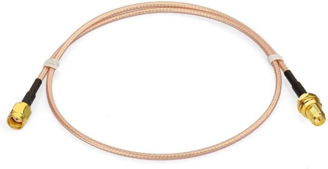 Bingfu WiFi Antenna Extension Cable (2-Pack) RP-SMA Male to RP-SMA Female Bulkhead Mount RG316 Cale 60cm 24 inch for WiFi Router Security IP Camera Wireless Mini PCI Express PCIE Network Card Adapter