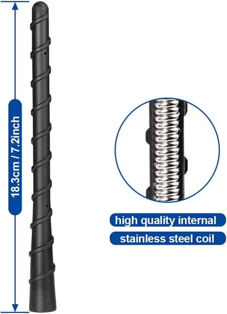 Bingfu Vehicle Rubber Antenna Mast Car Truck Antenna Replacement for Ford F150 F250 F350 Mustang Explorer Ranger Dodge RAM Chevrolet Silverado GMC Sierra 1500 2500 3500 GMC Acadia Jeep Cherokee