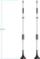 Bingfu 4G LTE Antenna 8dBi Magnetic Base MIMO SMA Male Antenna (2-Pack) Compatible with 4G LTE Wireless CPE Router Cellular Gateway Industrial IoT Router