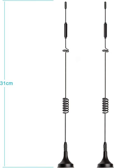 Bingfu 4G LTE Antenna 8dBi Magnetic Base MIMO SMA Male Antenna (2-Pack) Compatible with 4G LTE Wireless CPE Router Cellular Gateway Industrial IoT Router