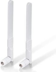 Bingfu Dual Band WiFi 2.4GHz 5GHz 5.8GHz 8dBi MIMO RP-SMA Male White Antenna (2-Pack) for WiFi Router Wireless Network Card USB Adapter Security IP Camera Video Surveillance Monitor