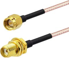 Bingfu SMA Female Bulkhead Mount to SMA Male RG316 Antenna Extension Cable 2 feet 60cm 2-Pack Compatible with 4G LTE Router Gateway Cellular SDR USB Dongle Receiver