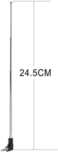 Bingfu Mini FM Radio Antenna 3.5mm Male Telescopic FM Antenna 2-Pack Compatible with Portable Radio Indoor Stereo Receiver AV Audio Video Home Theater Receiver Mobile Cell Phone Bose Radio