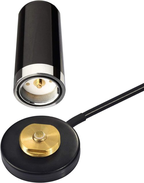 Bingfu Vehicle Ham Radio Mobile Radio Antenna Dual Band VHF UHF 136-174MHz 400-470MHz NMO Mount Magnetic Base Low Profile Antenna PL259 Male Connector for Car Truck Amateur Radio Marine VHF Radio
