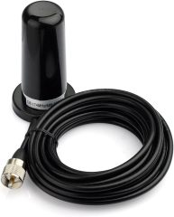 Bingfu Vehicle Ham Radio Mobile Radio Antenna Dual Band VHF UHF 136-174MHz 400-470MHz NMO Mount Magnetic Base Low Profile Antenna PL259 Male Connector for Car Truck Amateur Radio Marine VHF Radio