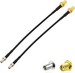 Bingfu 4G LTE Antenna Adapter SMA Female to TS9 Connector Coaxial Pigtail Cable 15cm 6 inch (2-Pack) Compatible with 4G LTE Mobile Hotspot MiFi Router Cellular Broadband Modem USB Modem Dongle Adapter