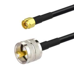 BINGFU SMA Male to UHF SO239 Female & PL259 Male RG58 Coaxial Jumper Cable 12 inch 30cm (2-Pack) for Portable VNA Vector Network Analyzer Antenna Analyzer Spectrum Analyzer SWR Meter Tester