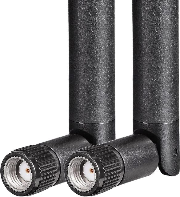 Bingfu Dual Band WiFi Antenna 2.4GHz 5GHz 5.8GHz 3dBi RP-SMA Male Antenna Replacement (2-Pack) for WiFi Router Wireless Network Card USB Adapter Security IP Camera Video Surveillance Monitor