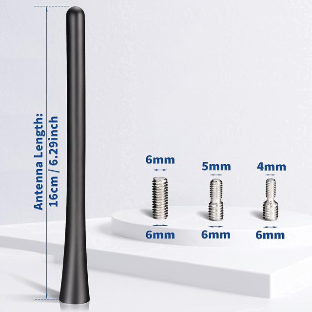 Bingfu Universal Car Roof Mount Antenna Mast 6.3 inch Vehicle Car Radio Antenna Replacement Compatible with Hyundai Infiniti Kia Nissan Toyota Fiat 500 Mazda 3 Subaru Forester Honda CRV Chrysler 200