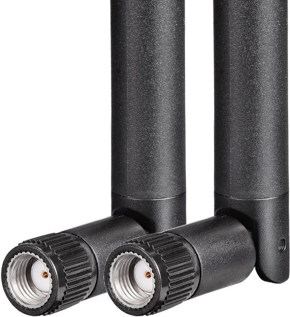 Bingfu Dual Band WiFi 2.4GHz 5GHz 5.8GHz Replacement Antenna for Furrion Back Up RV Rear View Backup Camera Truck Tractor Trailer Pickup SUV Vehicle Trail Reverse Monitor Camera Mimo Antennas (2 Pack)