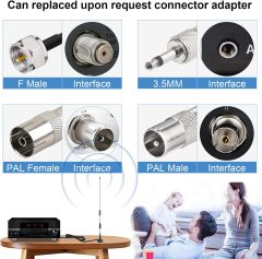 Bingfu FM Antenna Magnetic Base FM Radio Antenna for Pioneer Onkyo Yamaha Marantz Sherwood Indoor Digital HD Radio FM Radio Bluetooth Home Stereo Receiver AV Audio Video Home Theater Receiver Tuner