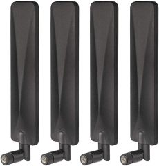 Bingfu 4G LTE Antenna 9dBi SMA Male Cellular Antenna (4-Pack) Compatible with 4G LTE Wireless CPE Router Hotspot Cellular Gateway Industrial IoT Router Trail Camera Game Camera Outdoor Security Camera