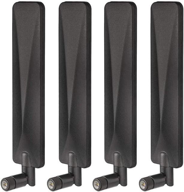 Bingfu 4G LTE Antenna 9dBi SMA Male Cellular Antenna (4-Pack) Compatible with 4G LTE Wireless CPE Router Hotspot Cellular Gateway Industrial IoT Router Trail Camera Game Camera Outdoor Security Camera