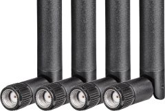 Bingfu Dual Band WiFi Antenna 2.4GHz 5GHz 5.8GHz 3dBi RP-SMA Male Antenna Replacement (4-Pack) for WiFi Router Wireless Network Card USB Adapter Security IP Camera Video Surveillance Monitor
