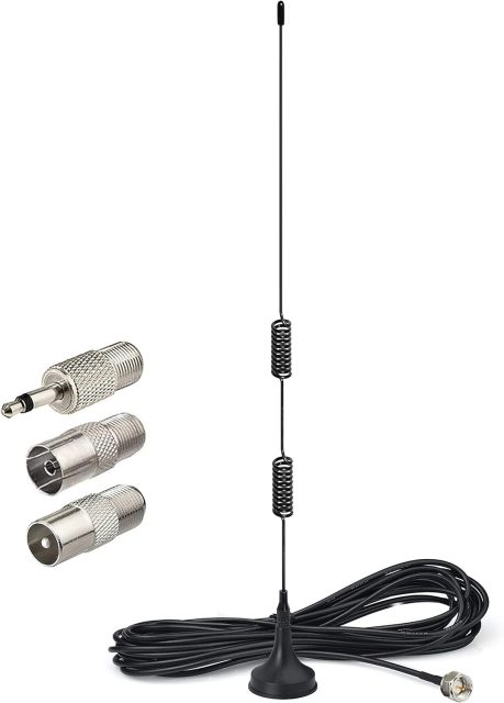 Bingfu FM Antenna Magnetic Base FM Radio Antenna for Pioneer Onkyo Yamaha Marantz Sherwood Indoor Digital HD Radio FM Radio Bluetooth Home Stereo Receiver AV Audio Video Home Theater Receiver Tuner