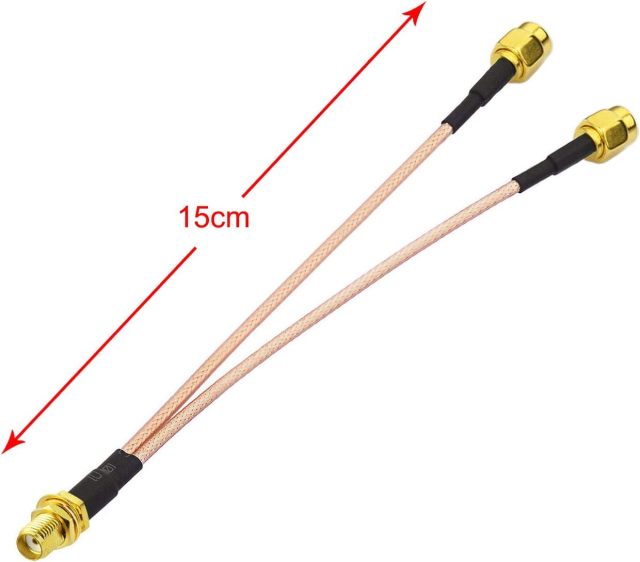 Bingfu 4G LTE Antenna Adapter Splitter Cable SMA Female to Dual SMA Male Cable 15cm 6 inch Compatible with 4G LTE Wireless Router CPE Hotspot Cellular Gateway Industrial IoT Router Mobile Modem