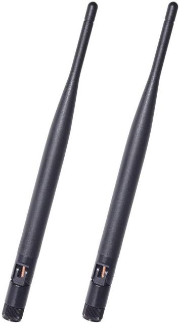 Bingfu Dual Band WiFi 2.4GHz 5GHz 5.8GHz 6dBi SMA Male Antenna (2-Pack) for Wireless Vedio Security IP Camera Recorder Surveillance Recorder Truck Trailer Rear View Backup Camera Reversing Monitor