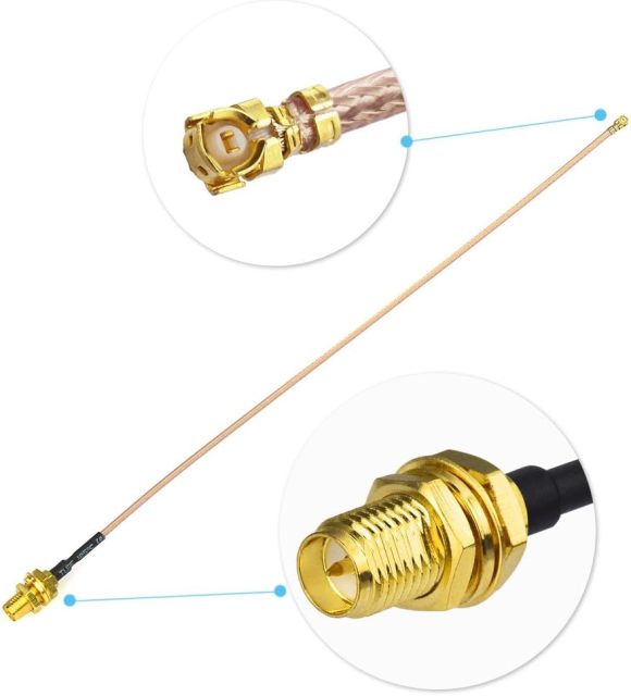 Bingfu Dual Band WiFi 2.4GHz 5GHz 5.8GHz 8dBi RP-SMA Male Antenna 20cm 8 inch RG178 U.FL IPX IPEX to RP-SMA Female Cable 4-Pack for WiFi Router Wireless Mini PCI Express PCIE Network Card Adapter