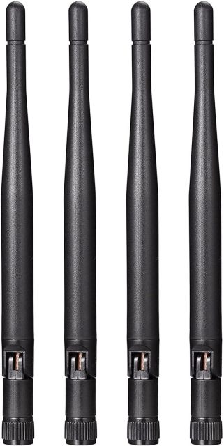 Bingfu Dual Band WiFi Antenna 2.4GHz 5GHz 5.8GHz 3dBi RP-SMA Male Antenna Replacement (4-Pack) for WiFi Router Wireless Network Card USB Adapter Security IP Camera Video Surveillance Monitor