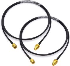 Bingfu SMA Male to SMA Female Bulkhead Mount RG174 Antenna Extension Cable 1m 3 feet 2-Pack Compatible with 4G LTE Router Gateway Modem Cellular SDR Dongle Receiver