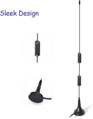 Bingfu Dual Band VHF UHF 136-174MHz 400-470MHz Ham Radio Antenna (2 Pack) Handheld Two Way Radio Magnetic Base SMA Female Antenna for Wouxun BaoFeng BF-F8HP UV-5R UV-82 BF-888S Walkie Talkie