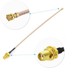 Bingfu Waterproof Active GPS Navigation Antenna Adhesive Mount SMA Male GPS Antenna with 15cm 6 inch U.FL IPX IPEX to SMA Female RG178 Coaxial Pigtail Cable for GPS Module Receiver Tracking