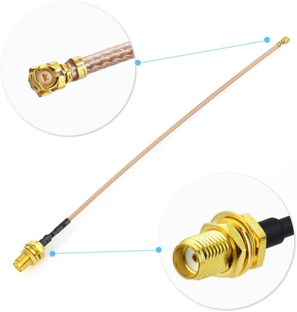 Bingfu Waterproof Active GPS Navigation Antenna Adhesive Mount SMA Male GPS Antenna with 15cm 6 inch U.FL IPX IPEX to SMA Female RG178 Coaxial Pigtail Cable for GPS Module Receiver Tracking