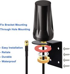 Bingfu 4G LTE Cellular Antenna Outdoor 5dBi SMA Male Antennas- 10ft Low Loss 195 Coaxial Cable Compatible with Spypoint Link Micro Covert Spartan Stealth Cam Tactacam Muddy Trail Camera Router Gateway