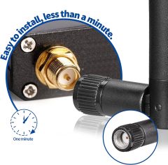 Bingfu Dual Band WiFi Antenna 2.4GHz 5GHz 5.8GHz 3dBi RP-SMA Male Antenna Replacement (4-Pack) for WiFi Router Wireless Network Card USB Adapter Security IP Camera Video Surveillance Monitor