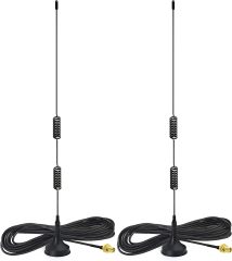 Bingfu Dual Band VHF UHF 136-174MHz 400-470MHz Ham Radio Antenna (2 Pack) Handheld Two Way Radio Magnetic Base SMA Female Antenna for Wouxun BaoFeng BF-F8HP UV-5R UV-82 BF-888S Walkie Talkie