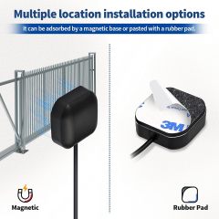 Bingfu Vehicle Waterproof Active GPS Navigation Antenna Fakra C Blue GPS Antenna Compatible with Ford Dodge RAM GM Chevy Chevrolet GMC Jeep Cadillac BMW Audi Mercedes Benz Car Truck SUV Head Unit