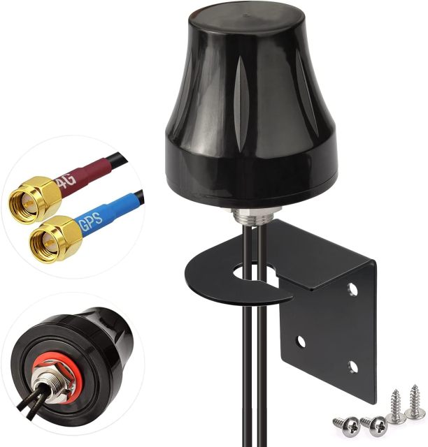 Bingfu 4G LTE Cellular GPS Fixed Bracket Wall Mount Antenna Compatible with 4G LTE Industrial Router Cellular IoT Gateway Modem Trail Camera Security Vehicle Truck Van RV Bus Real Time Monitor Tracker