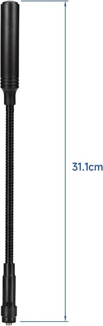 Bingfu High Gain Ham Radio Antenna VHF UHF 136-174mhz 400-520mhz Amateur Walkie Talkie CS Tactical Gooseneck Antennas Compatible with Wouxun Baofeng BF-F8HP UV-5R UV-82 BF-888S