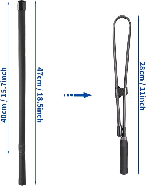 Bingfu Foldable CS Tactical SMA Female Ham Radio Antenna 2-Pack Dual Band VHF UHF 136-520MHz 18.5 inch Antenna for  Baofeng BF-F8HP UV-5R UV-82 BF-888S GT-3 Ham Two Way Radio Walkie Talkie
