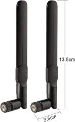 Bingfu 4G LTE 8dBi SMA Male Antenna (4-Pack) Compatible with 4G LTE Wireless CPE Router Hotspot Cellular Gateway Trail Camera Game Camera Outdoor Security Camera