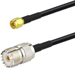 Bingfu Ham Radio Antenna Adapter SMA Male to UHF SO239 Female RG58 Coaxial Jumper Cable 1m 3 feet for Two Way Radio Handheld Marine VHF Radio RTL SDR Receiver Portable VNA Vector Network Analyzer