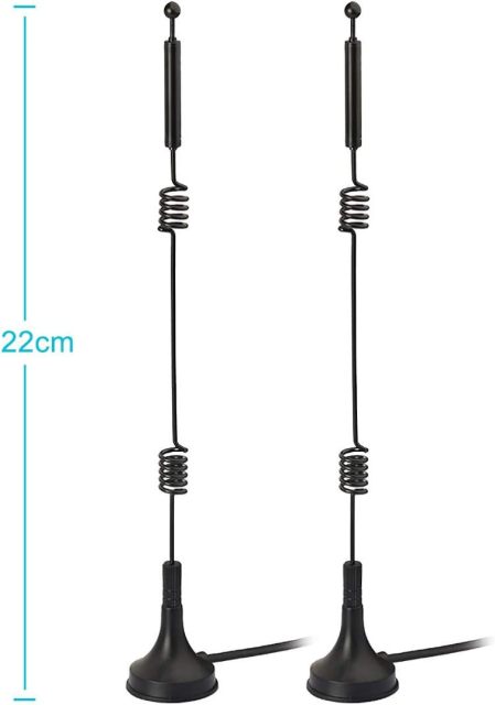 Bingfu Dual Band WiFi 2.4GHz 5GHz 5.8GHz 9dBi Magnetic Base SMA Male Antenna (2-Pack) for Wireless Vedio Security Camera Surveillance Recorder Truck Trailer Rear View Backup Camera Reversing Monitor