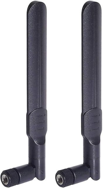 Bingfu Dual Band WiFi 2.4GHz 5GHz 5.8GHz 8dBi MIMO RP-SMA Male Antenna (2-Pack) for WiFi Router Wireless Network Card USB Adapter Security IP Camera Video Surveillance Monitor