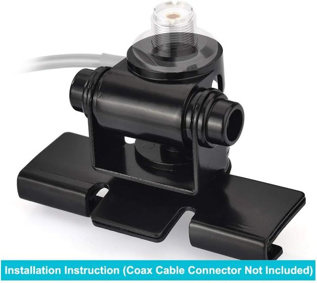 Bingfu Vehicle CB Radio Mobile Radio Antenna Mounting Through Hole Fix Bracket 16mm Hole Lip Mount for Car Truck CB Radio Ham Radio Amateur Radio Antenna UHF SO239 Female Bulkhead Mount Connector