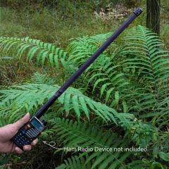 Bingfu Foldable CS Tactical SMA Female Ham Radio Antenna 2-Pack Dual Band VHF UHF 136-520MHz 18.5 inch Antenna for  Baofeng BF-F8HP UV-5R UV-82 BF-888S GT-3 Ham Two Way Radio Walkie Talkie