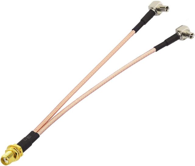 Bingfu 4G LTE Antenna Adapter Splitter SMA Female to Dual TS9 Connector Coaxial Pigtail Cable 6 inch 15cm Compatible with 4G LTE Mobile Hotspot MiFi Router Cellular Broadband USB Modem Dongle Adapter