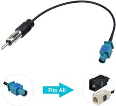 Bingfu Universal Vehicle Car Stereo FM AM Radio Antenna Adapter Cable (2-Pack) Fakra Z Male Female to DIN Plug Connector Cable for Car Stereo Audio HD Radio Head Unit CD Media Player Receiver