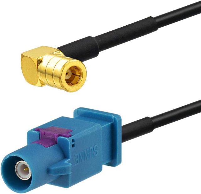 Bingfu Vehicle Car Truck SUV Satellite Radio Antenna Adapter Converter Cable, 6inch Fakra Z Male to SMB Plug Coaxial Pigtail Cable Compatible with Car Sirius XM Satellite Radio Stereo Receiver Tuner