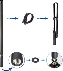 Bingfu Foldable CS Tactical SMA Female Ham Radio Antenna 2-Pack Dual Band VHF UHF 136-520MHz 18.5 inch Antenna for  Baofeng BF-F8HP UV-5R UV-82 BF-888S GT-3 Ham Two Way Radio Walkie Talkie