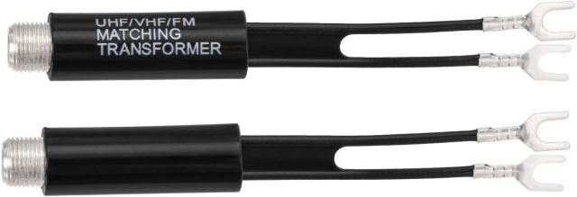 Bingfu 75 ohm F-Type to 300 ohm Twin-Lead UHF/VHF/FM Balun Antenna Matching Transformer Converter Coaxial Adapter Connector 2 Pack
