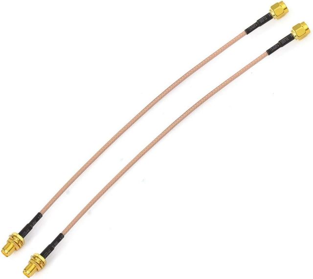 Bingfu WiFi Antenna Extension Cable (2-Pack) RP-SMA Male to RP-SMA Female Bulkhead Mount RG316 Cale 15cm 6 inch for WiFi Router Security IP Camera Wireless Mini PCI Express PCIE Network Card Adapter