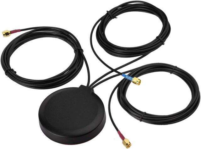 Bingfu 4G LTE MIMO Cellular GPS Adhesive Magnetic Mount Antenna for 4G LTE GPS Cradlepoint IBR900 IBR1700 Sierra Wireless Airlink MG90 MP70 GX450 RV50 RV50X Industrial Gateway Modem Mobile Router